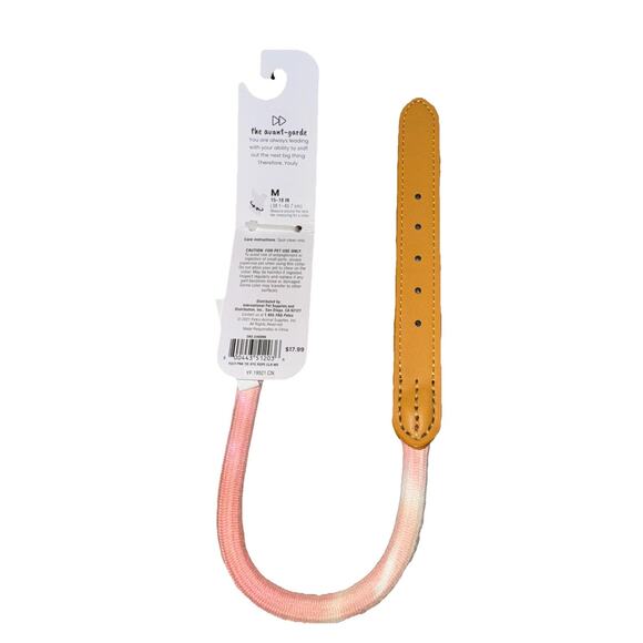 YOULY The Avant Garde Pink Tie-Dye Big Dog Collar Medium Leather 15 To 18 Inches - Picture 2 of 8